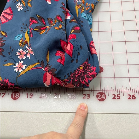 LOFT Dramatic Floral Open Front Black Border Party Travel Career Multi Jacket 16 - Picture 15 of 16